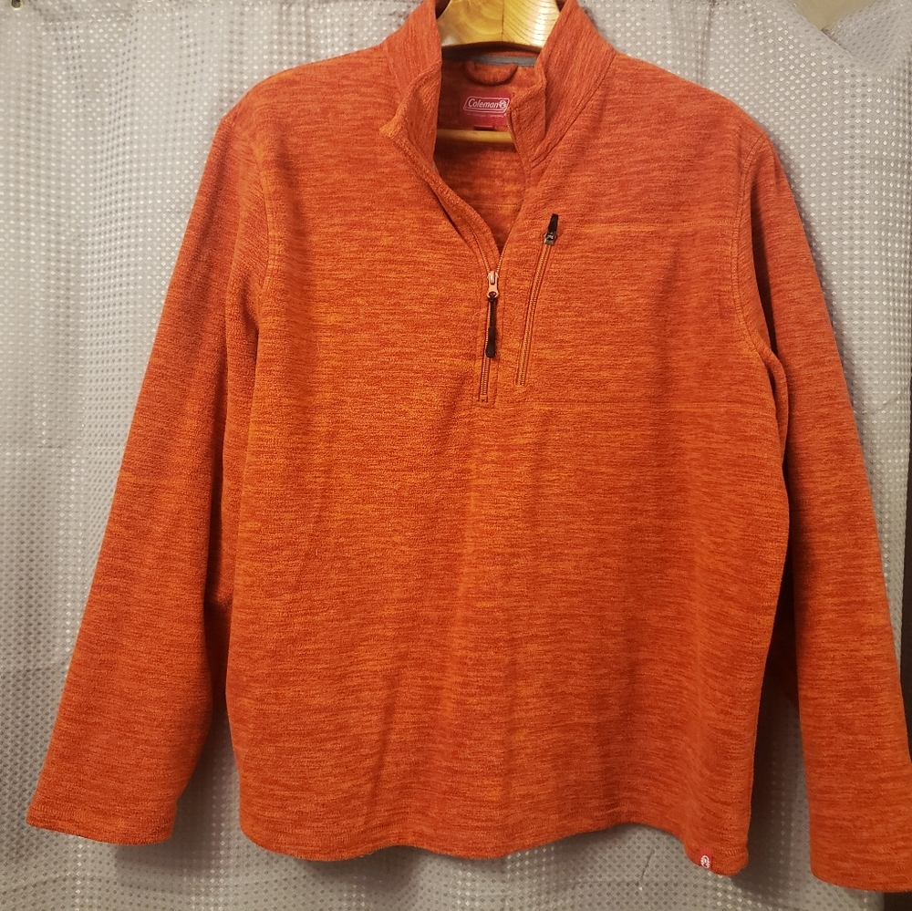 Orange fleece sweater
